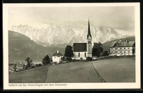 AK Gosau, Partie an der Kirche