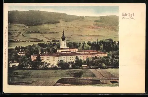 AK Schlägl /O.-Ö., Stift Schlägl aus der Vogelschau