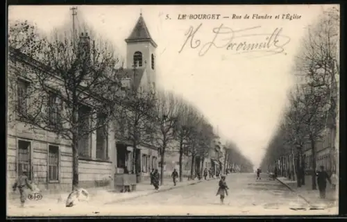 AK Bourget, Rue de Flandre et l'Eglise