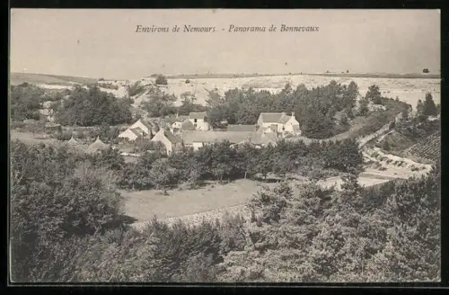 AK Bonnevaux, Panoramablick auf das Dorf
