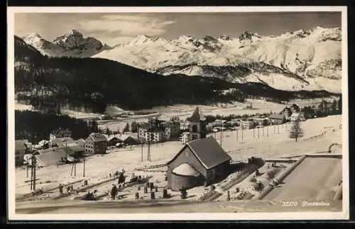 AK Pontresina, Gesamtansicht im Winter