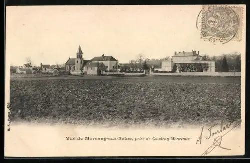 AK Morsang-sur-Seine, prise de Coudray-Monceaux
