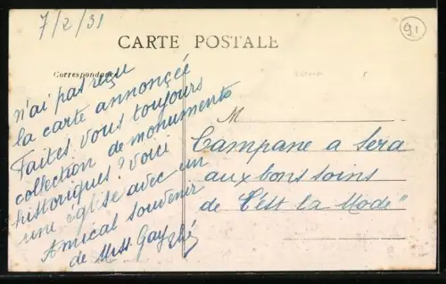 AK Milly, L`Èglise et la Rue Langlois