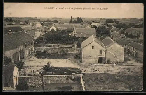 AK Longnes, Vue gènèrale prise du haut du Clocher