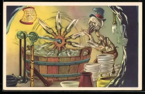 AK Comic Doremias Das, Geier muss in der Küche schuften