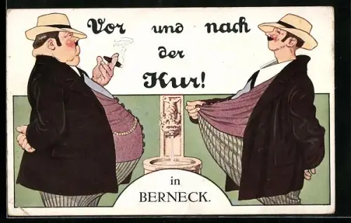 AK Berneck, Kurgast vor u. nach der Kur