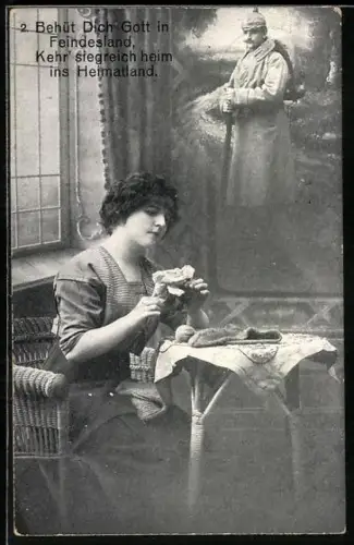 AK Soldatenliebe, Behüt Dich Gott im Feindesland