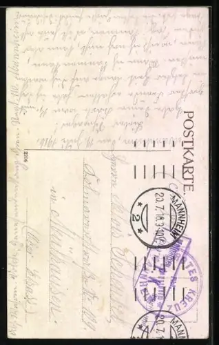 AK Mannheim, Planken, Strassenbahn