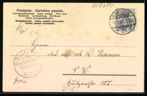 Präge-AK Deutsche Briefmarken mit Wappen