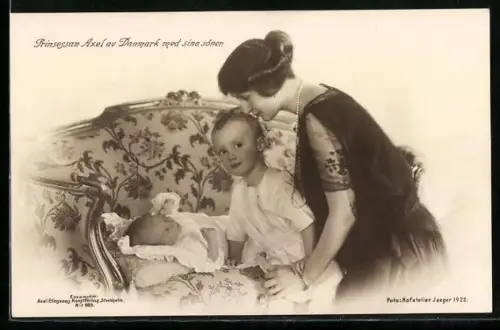 AK Prinzessin Axel von Dänemark mit ihren Söhnen