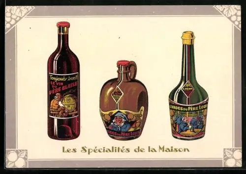 AK Wein Reklame Vin du Père Blaise