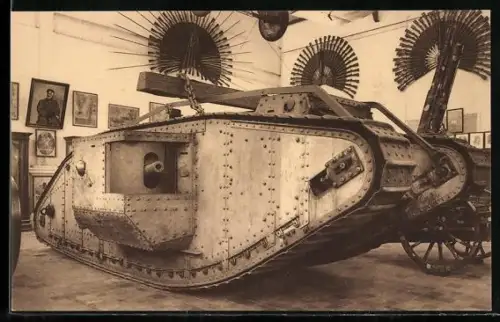 AK Bruxelles, Musée Royal de l`Armée, Tank anglais Mark V