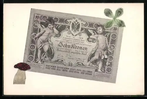 AK Österreichischer Zehn Kronen Geldschein