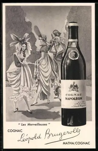 AK Reklame für Napoléon Cognac mit attraktiven Frauen und einem Herren daneben