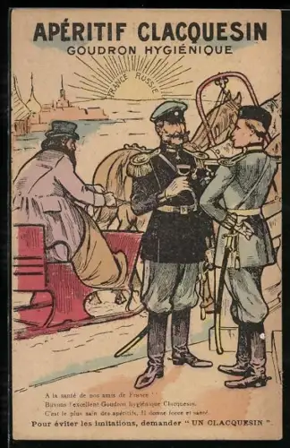 AK Reklame Aperitif Clacquesin