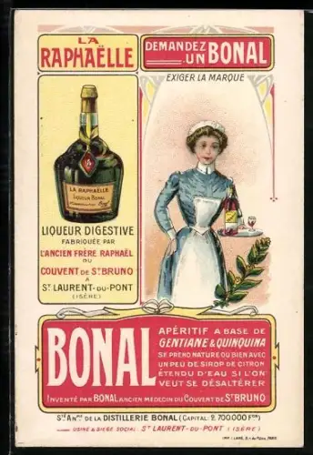 AK Reklame La Raphaelle, Liqueur Bonal