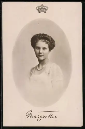 AK Portrait von Margrethe von Dänemark