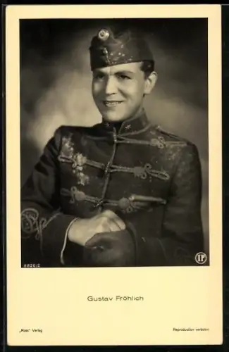 AK Schauspieler Gustav Fröhlich in Uniform