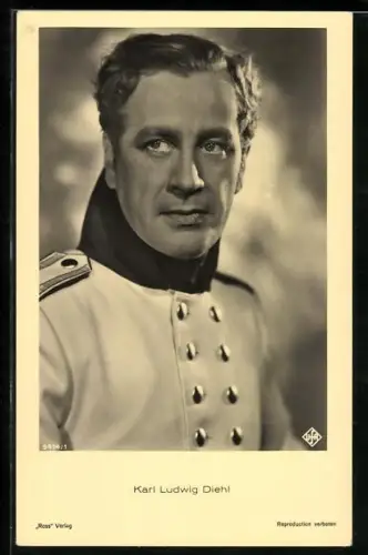 AK Portrait des Schauspielers Karl Ludwig Diehl