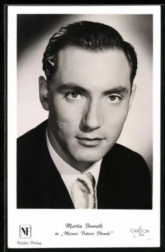 AK Schauspieler Martin Benrath in dem Film Meines Vaters Pferde