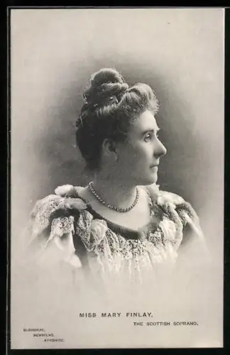 AK Schauspielerin Mary Finlay mit Haarknoten