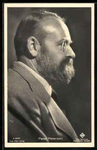 AK Schauspieler Peter Petersen mit Monokol