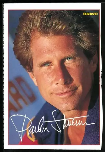 AK Schauspieler Parker Stevenson mit zuversichtlichem Blick, Autogramm