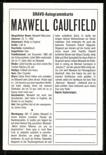 AK Musiker Maxwell Caulfield