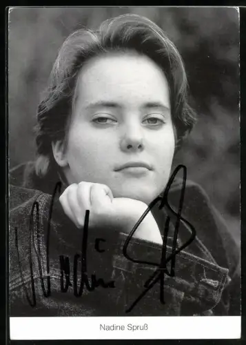 AK Schauspielerin Nadine Spruss als Walze Zenker in der Lindenstrasse, Autogramm