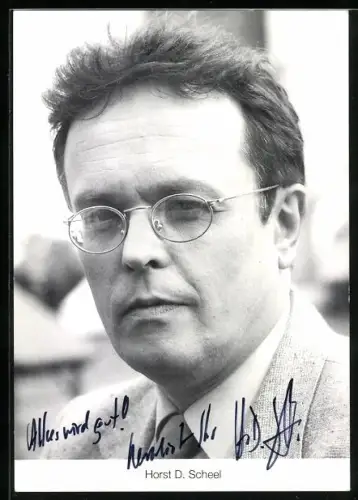 AK Schauspieler Horst D. Scheel als Hans Wilhelm Hülsch in der Lindenstrasse, Autogramm