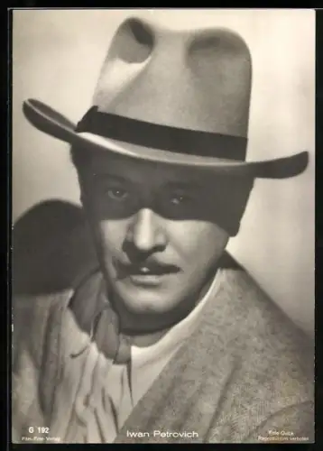 AK Schauspieler Iwan Petrovich mit Schnurrbart