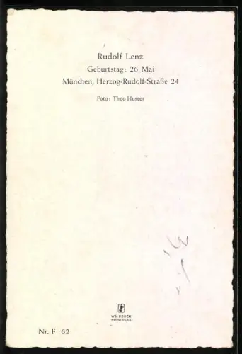 AK Schauspieler Rudolf Lenz mit Oberlippenbart