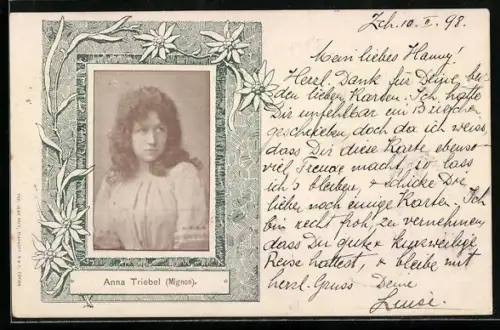 AK Schauspielerin Anna Triebel als Goethes Mignon