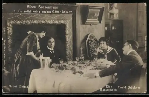 AK Schauspieler Albert Bassermann und Hanni Weisse in Du sollst keine andern Götter haben