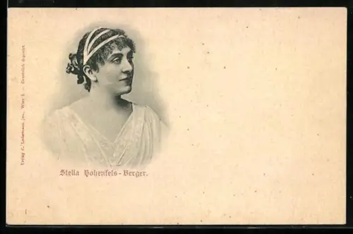 AK Schauspielerin Stella Hohenfels-Berger im Portrait