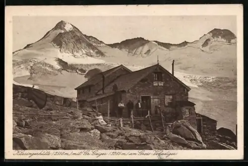 AK Kürsingerhütte am Gross-Venediger, Panorama mit Gr. Geiger