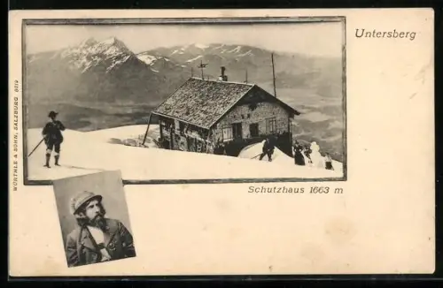 AK Unterstandshaus auf dem Untersberg