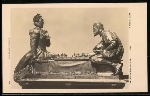 AK Königin und Mann spielen Schach, A Royal Game