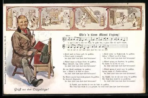 AK Erzgebirgler am Leierkasten, Lied Wie`s `n klenn Männl d`rgieng