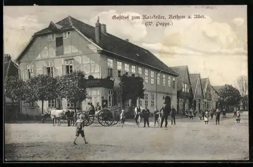 AK Rethem a. Aller, Gasthof zum Ratskeller, W. Poppe