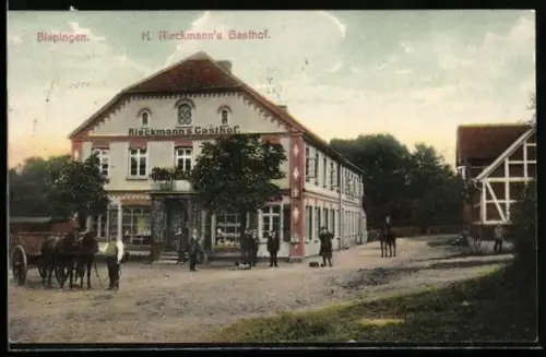 AK Bispingen, H. Rieckmann`s Gasthof mit Grünanlagen