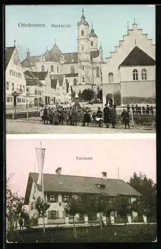 AK Ottobeuren, Forstamt, Marktplatz mit Kindern