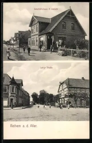 AK Rethem a. d. Aller, Geschäftshaus H. Oelrich, Lange Strasse
