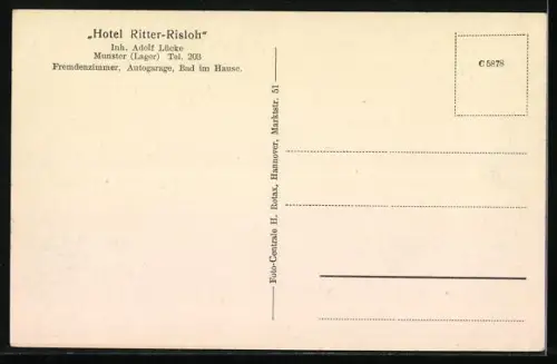 AK Munster, Hotel Ritter-Risloh