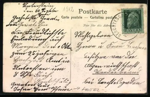 AK Ramsau /Obb., Hotel Villa Post mit Garten