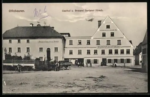 AK Ottobeuren, Gasthof u. Brauerei Goldener Hirsch