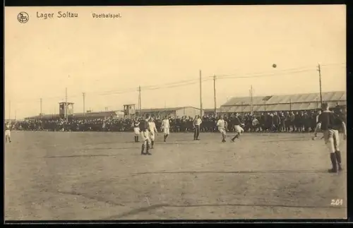 AK Soltau, Kriegsgefangenenlager, Gefangene beim Fussballspiel