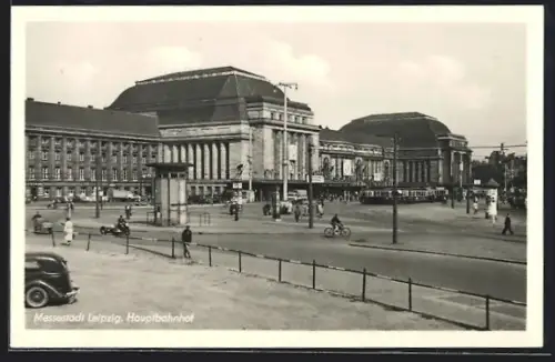 AK Leipzig, Hauptbahnhof, Panorama