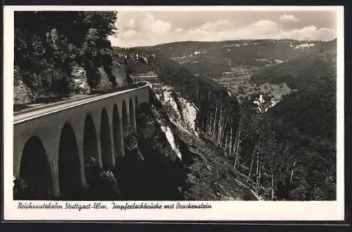 AK Drackenstein, Impferlochbrücke mit Drackenstein