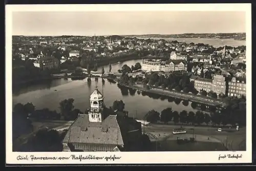 AK Kiel, Stadtpanorama, Ansicht vom Rathausturm aus